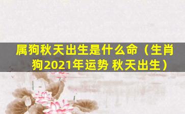 属狗秋天出生是什么命（生肖狗2021年运势 秋天出生）